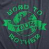 Womens Earth Day T Shirt Funny Awesome Environmental Nature Recycling Tee for Ladies(Heather Navy – Word Mother)