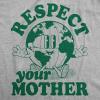 Womens Earth Day T Shirt Funny Awesome Environmental Nature Recycling Tee for Ladies(Light Heather Grey – Respect V2)
