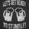 Womens Funny St Patricks Day T Shirts for Girls Cute Tees for Saint Patricks Day(Heather Black – Ready to Stumble)