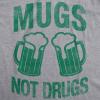 Womens Funny St Patricks Day T Shirts for Girls Cute Tees for Saint Patricks Day(Light Heather Grey – Mugs Not Drugs)