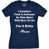 Women’s I’m A Kitty Meow Halloween Costume T Shirt Funny Cat Shirt for Women(Heather Navy)