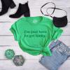 Womens Im Just Here to Get Lucky T Shirt Funny Saint Patricks Day St Patty Tee(Green)