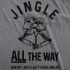 Womens Jingle All The Way T Shirt Funny Christmas Holiday Tee for Ladies(Dark Heather Grey)