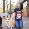 Womens Merry Corgmas Corgi Dog Mom Ugly Christmas Sweater Gift T Shirt Funny(Navy)