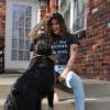 Womens My Dog Thinks Im Cool T Shirt Funny Pet Lover Novelty Gift Cute Graphic(Heather Navy – Dog Cool)