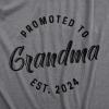 Womens Promoted to Grandma Est 2025 T Shirt Funny New Baby Family Grandmother Tee(2024)