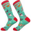 Women’s Puppermint Bark Socks Funny Pet Dog Puppy Animal Lover Christmas Candy Footwear