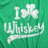 Womens Saint Patricks Day T Shirts for Pubs Funny Drinking Shirts for Women(Heather Green – Clover Whiskey)