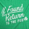 Womens Saint Patricks Day T Shirts for Pubs Funny Drinking Shirts for Women(Heather Green – Return to the Pub)