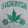 Womens Saint Patricks Day T Shirts for Pubs Funny Drinking Shirts for Women(Light Heather Grey – Highrish)