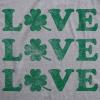 Womens Saint Patricks Day T Shirts for Pubs Funny Drinking Shirts for Women(Light Heather Grey – Love Shamrock 3x)
