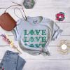 Womens Saint Patricks Day T Shirts for Pubs Funny Drinking Shirts for Women(Light Heather Grey – Love Shamrock 3x)