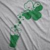 Womens Saint Patricks Day T Shirts for Pubs Funny Drinking Shirts for Women(Light Heather Grey – Shamrock Glitter)