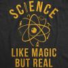 Womens Science Like Magic But Real T Shirt Funny Nerdy Teacher Tee(Heather Black)