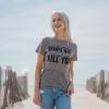 Womens Sharks Will Kill You Funny Shark T Shirt Sarcasm Novelty Offensive Shirts(Dark Heather Grey)