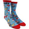 Women’s Socks Funny Mushroom Gnome Fantasy Fairy Tale Novelty Footwear(Blue)