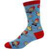 Women’s Socks Funny Mushroom Gnome Fantasy Fairy Tale Novelty Footwear(Blue)