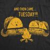 Womens Taco Tuesday Ghost Story T Shirt Funny Mexican Food Campfire Graphic Tee(Heather Black)