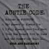 Womens The Auntie Code T Shirt Funny Gift for Aunt Sarcastic Novelty Graphic Tee(Dark Heather Grey)