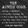 Womens The Auntie Code T Shirt Funny Gift for Aunt Sarcastic Novelty Graphic Tee(Heather Black)