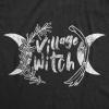 Womens Village Witch T Shirt Funny Halloween Tee(Heather Black – Village Witch)