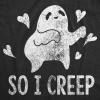 Womens so I Creep T Shirt Funny Halloween TLC Song Tee(Heather Black)