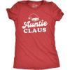 Crazy Dog T-Shirts Papa Mama Uncle Auntie Claus Family Christmas Photo Group Matching Novelty Tees(Heather Red – Auntie)