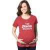 Crazy Dog T-Shirts Papa Mama Uncle Auntie Claus Family Christmas Photo Group Matching Novelty Tees(Heather Red – Mama)