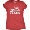 Crazy Dog T-Shirts Papa Mama Uncle Auntie Claus Family Christmas Photo Group Matching Novelty Tees(Heather Red – Nana)