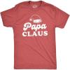 Crazy Dog T-Shirts Papa Mama Uncle Auntie Claus Family Christmas Photo Group Matching Novelty Tees(Heather Red – Papa)