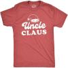 Crazy Dog T-Shirts Papa Mama Uncle Auntie Claus Family Christmas Photo Group Matching Novelty Tees(Heather Red – Uncle)