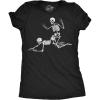 Funny Skeleton T Shirts for Women – Humerus Tees with Bone Tingling Jokes for Ladies(Heather Black – Doggy Style Skeletons)