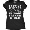 Funny Skeleton T Shirts for Women – Humerus Tees with Bone Tingling Jokes for Ladies(Heather Black – Draw French)