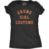 Funny Womens Halloween T Shirts Drinking T Shirts for Halloween Party Cute Tees for Women(Heather Black – Drunk Costume)