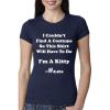 Women’s I’m A Kitty Meow Halloween Costume T Shirt Funny Cat Shirt for Women(Heather Navy)