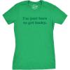 Womens Im Just Here to Get Lucky T Shirt Funny Saint Patricks Day St Patty Tee(Green)