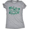 Womens Let The Shenanigans Begin Funny Saint Patricks Day Saying T-Shirt Clover(Light Heather Grey)