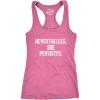 Womens Nevertheless She Persisted Funny Political Congress Senate Fitness Tank Top(Pink)