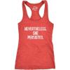 Womens Nevertheless She Persisted Funny Political Congress Senate Fitness Tank Top(Red)