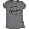 Womens Promoted to Grandma Est 2025 T Shirt Funny New Baby Family Grandmother Tee(2023)
