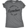 Womens Promoted to Grandma Est 2025 T Shirt Funny New Baby Family Grandmother Tee(2024)