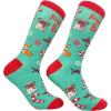 Women’s Puppermint Bark Socks Funny Pet Dog Puppy Animal Lover Christmas Candy Footwear