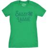 Womens Sassy Lassie T Shirt Funny Saint Patricks Day Cute Outfit St Patty Tee(Green)