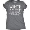 Womens Winter Definition Funny Christmas English T Shirt for Ladies(Dark Heather Grey)