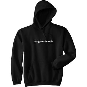 Crazy Dog T-Shirts Unisex Hoodie Hangover Hoodie Funny Sarcastic Drinking Party Beer Sweatshirt(Black)