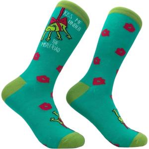 Crazy Dog Womens Christmas Socks Cute Cozy Festive Xmas Socks for The Holidays(Mistletoad)