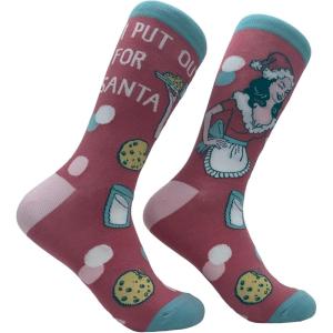 Crazy Dog Womens Christmas Socks Cute Cozy Festive Xmas Socks for The Holidays(Put Out)