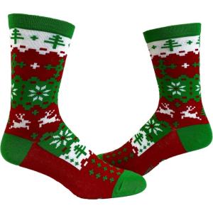 Crazy Dog Womens Christmas Socks Cute Cozy Festive Xmas Socks for The Holidays(Ugly Xmas Sweater)