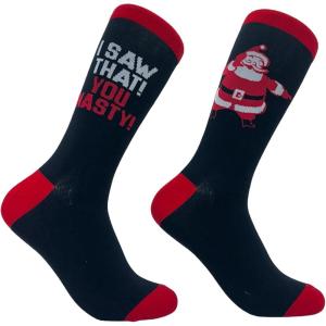 Crazy Dog Womens Christmas Socks Cute Cozy Festive Xmas Socks for The Holidays(You Nasty)