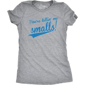 Womens Youre Killing Me Smalls T Shirt Funny Baseball Shirt Cool Novelty Tees(Light Heather Grey)